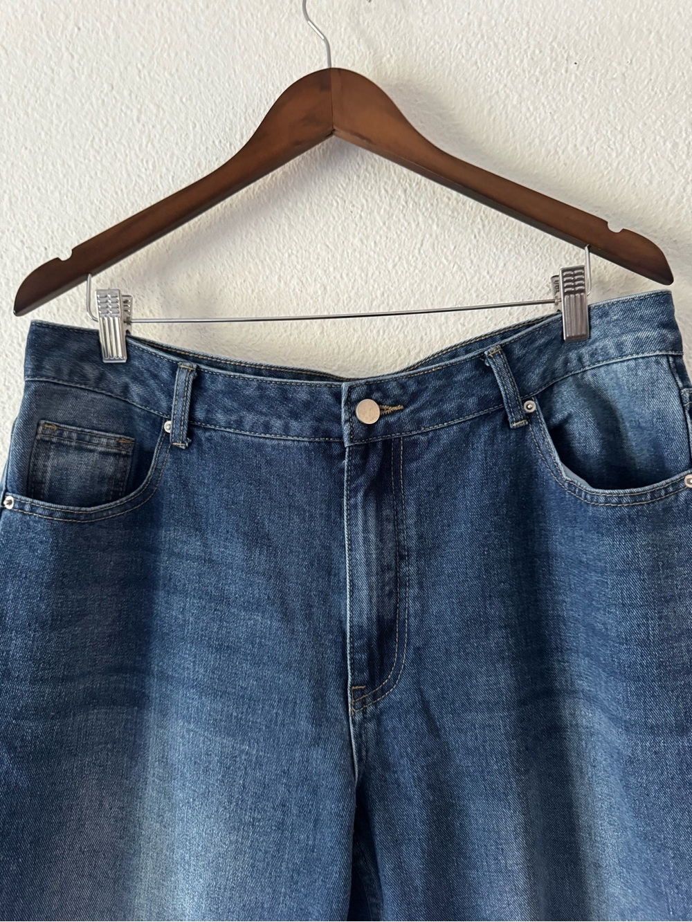 Y2K Grunge Retro Streetwear Baggy Wide Leg Denim Jean Pants XXL - Picture 3 of 16